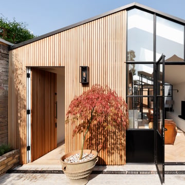 The Courtyard House, UK - featuring Messina exterior wall light