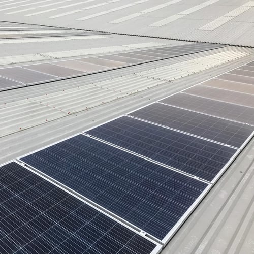 Solar panels on Astro HQ building