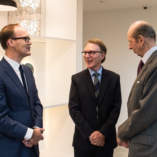 Duke of Kent and HM Lord-Lieutenant of Essex, with Astro Co-Founders John Fearon and James Bassant