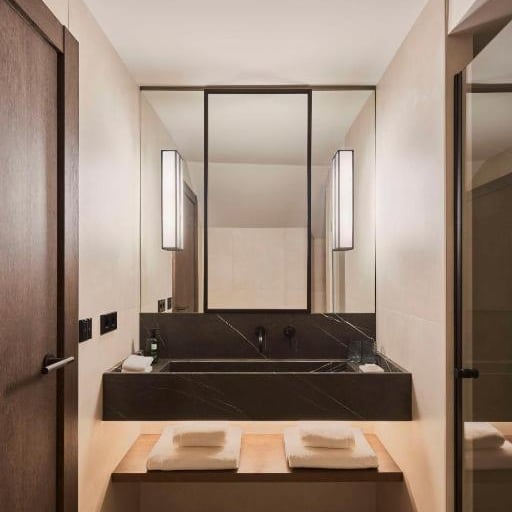 Salerno matt black bathroom wall light