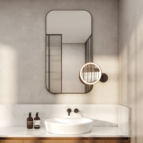 Nagoya Magnifying Mirror, Matt Black | Astro