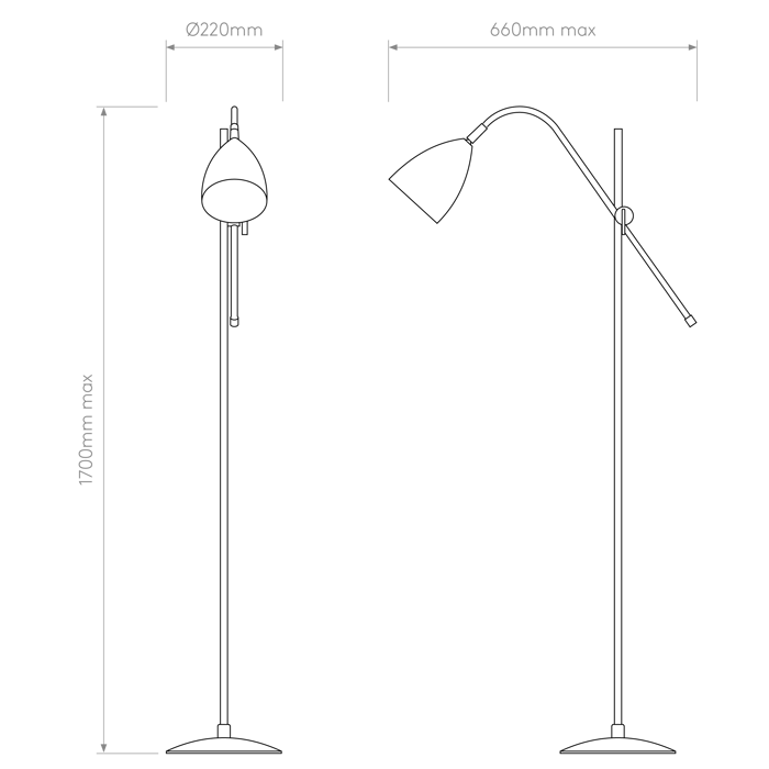 【送料無料】Floor Stand Light Joel Floor Light, Matt Black | Astro