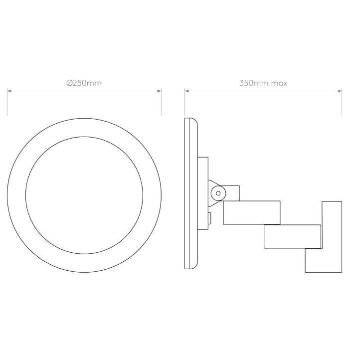Niimi Round LED Bathroom Mirror, Polished Chrome | Astro