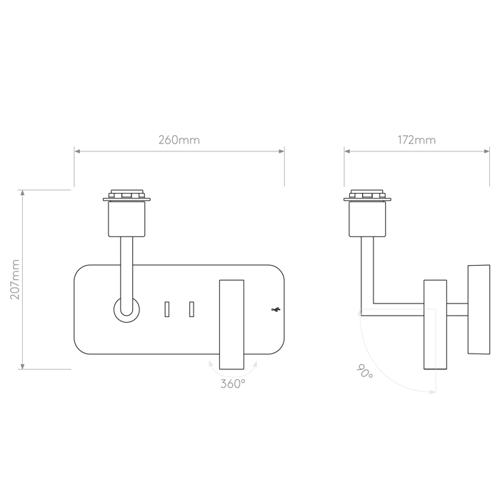 Side by Side (USB-A) Combo Reader, Matt Black | Astro