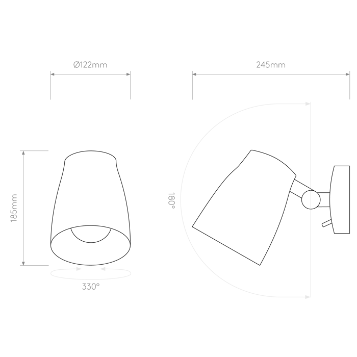 Atelier Wall Light, Matt Black | Astro