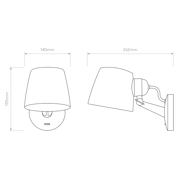 Imari Adjustable Wall Light, Matt Nickel | Astro