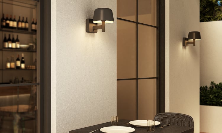Box Lantern 350 Wall Light, Textured Black | Astro