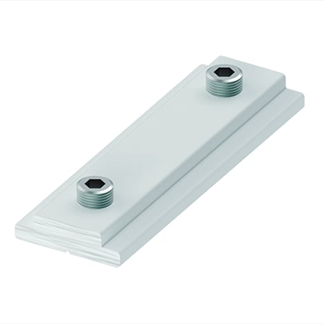 48V Double Track Straight Bracket (6038032) in Matt White - Product Image 1