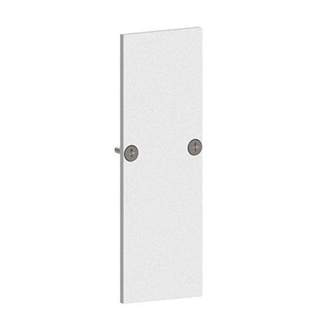 48V Double Track End Cap (6038028) in Matt White - Product Image 1
