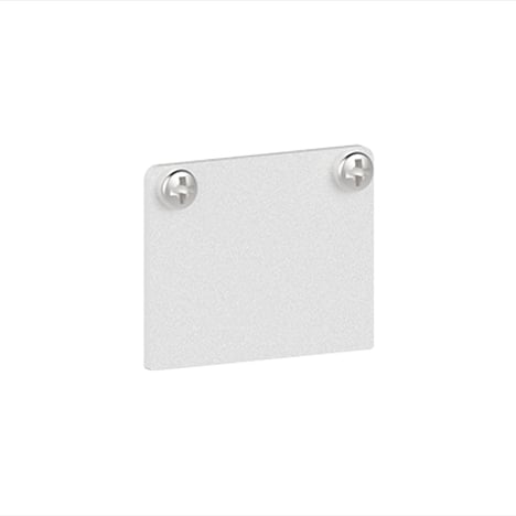 48V Single Track End Cap (6038022) in Matt White - Product Image 1