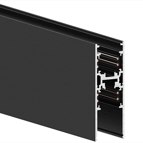 48V Double Track 2m (6038007) in Matt Black - Product Image 1